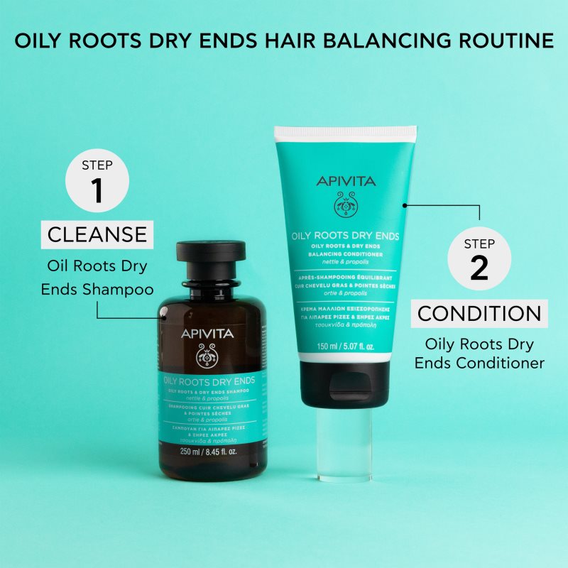 Apivita Oily Roots & Dry Ends Balancing Conditioner conditioner for oily scalp and dry ends 150 ml