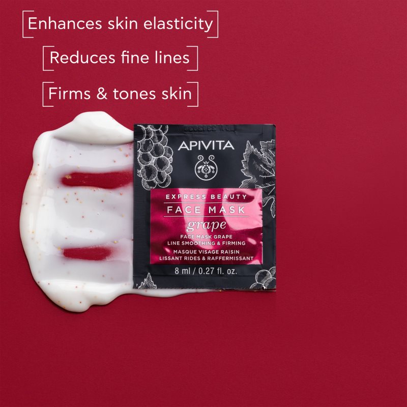 Apivita Express Beauty Firming Face Mask Grape firming anti-wrinkle face mask 2x8 ml