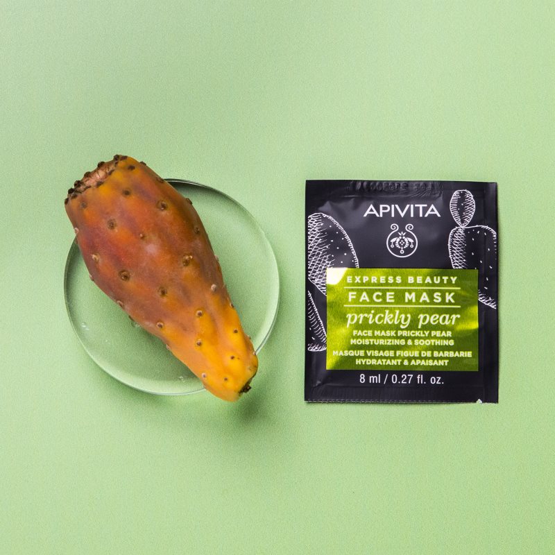 Apivita Express Beauty Prickly Pear Soothing Face Mask With Moisturising Effect 2 X 8 Ml