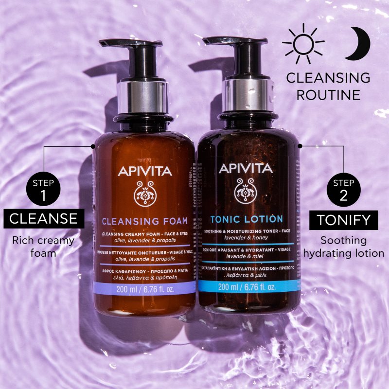 Apivita Cleansing Foam Face & Eyes Foam Cleanser for Face and Eyes 200 ml