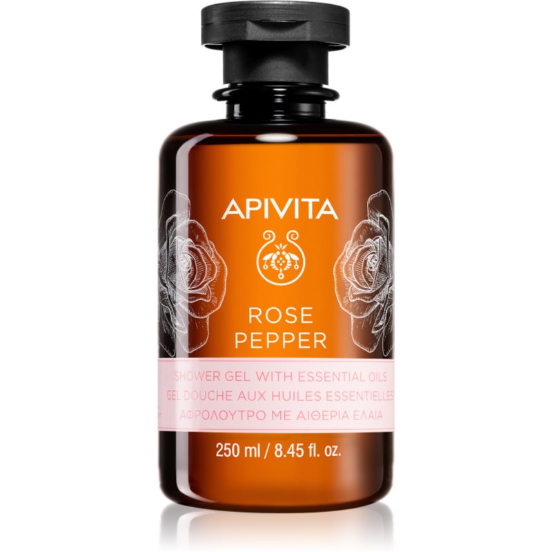 Apivita Rose Pepper гель для душу з есенціальними маслами 250 мл