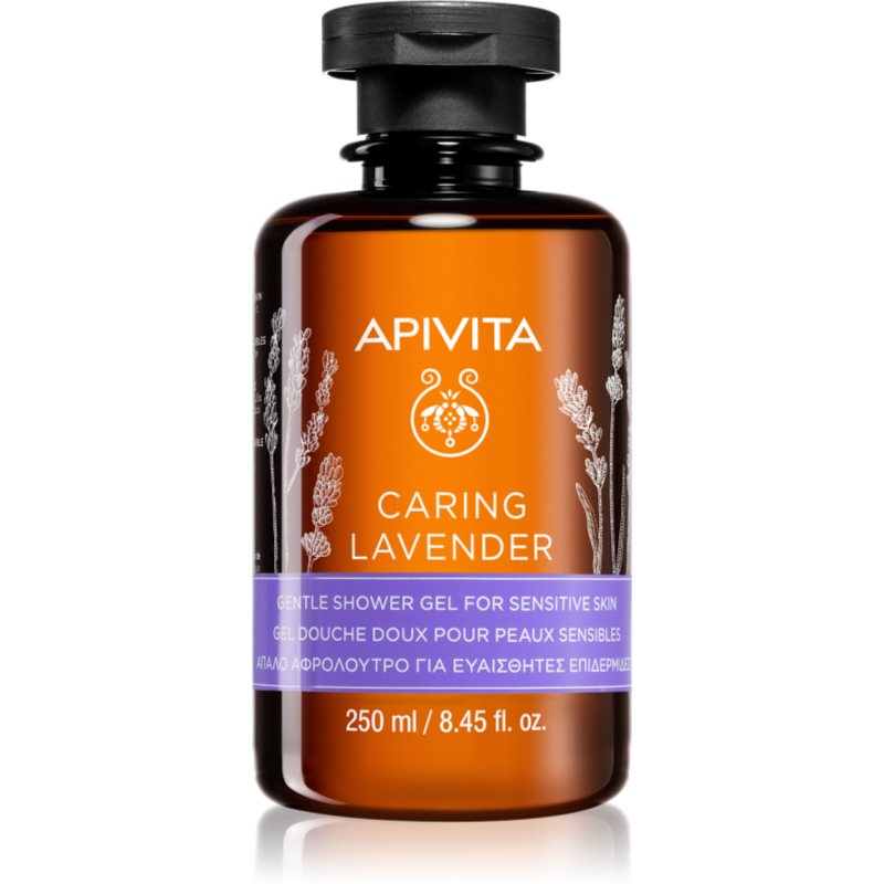 Apivita Caring Lavender šilkinės konsistencijos dušo želė jautriai odai 250 ml