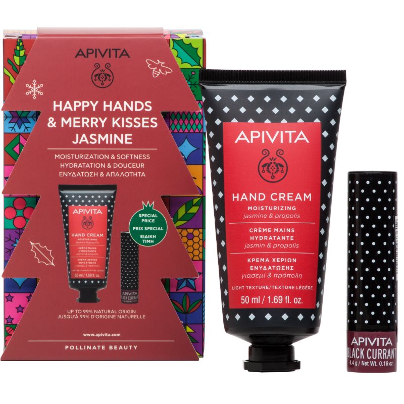 

Apivita Hand Care Jasmine & Propolis подарунковий набір III. (зі зволожуючим ефектом)
