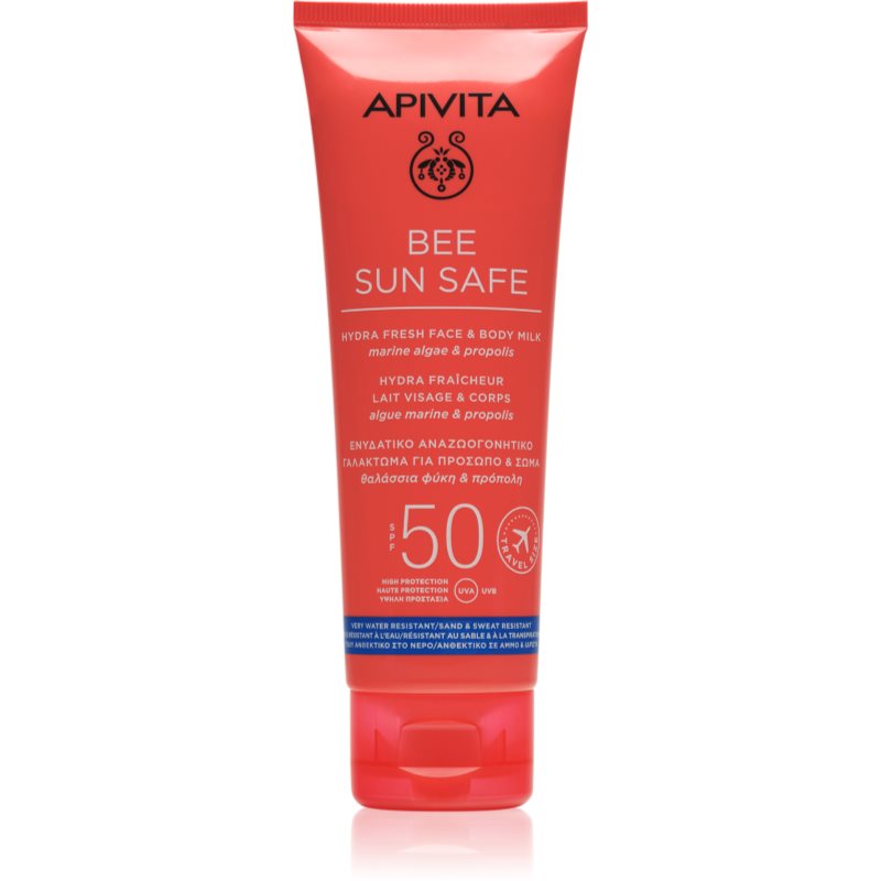 Apivita Bee Sun Safe молочко для засмаги для шкіри обличчя та тіла SPF 50 100 мл