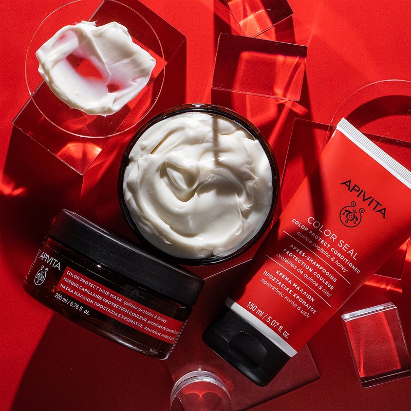 Apivita Color Seal Color Protect Hair Mask Masque Cheveux Protection De Couleur 200 Ml