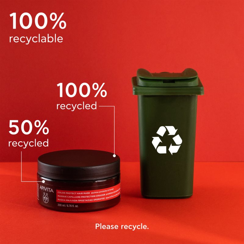 Apivita Color Seal Color Protect Hair Mask Masque Cheveux Protection De Couleur 200 Ml