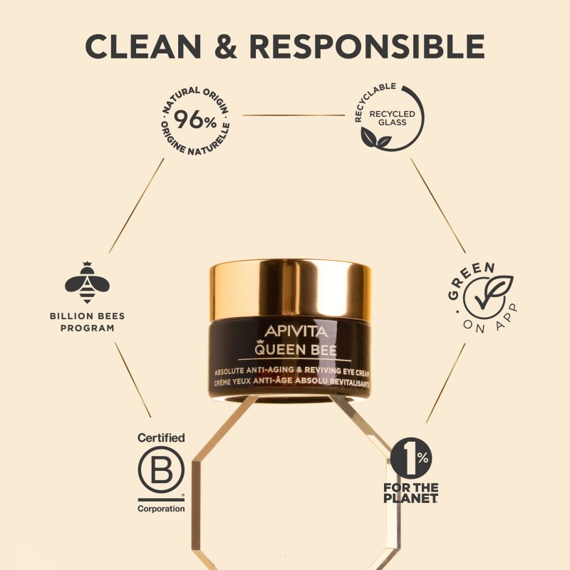 Apivita Queen Bee Eye Cream intenzivní oční krém proti vráskám 15 ml (obrázek 7)