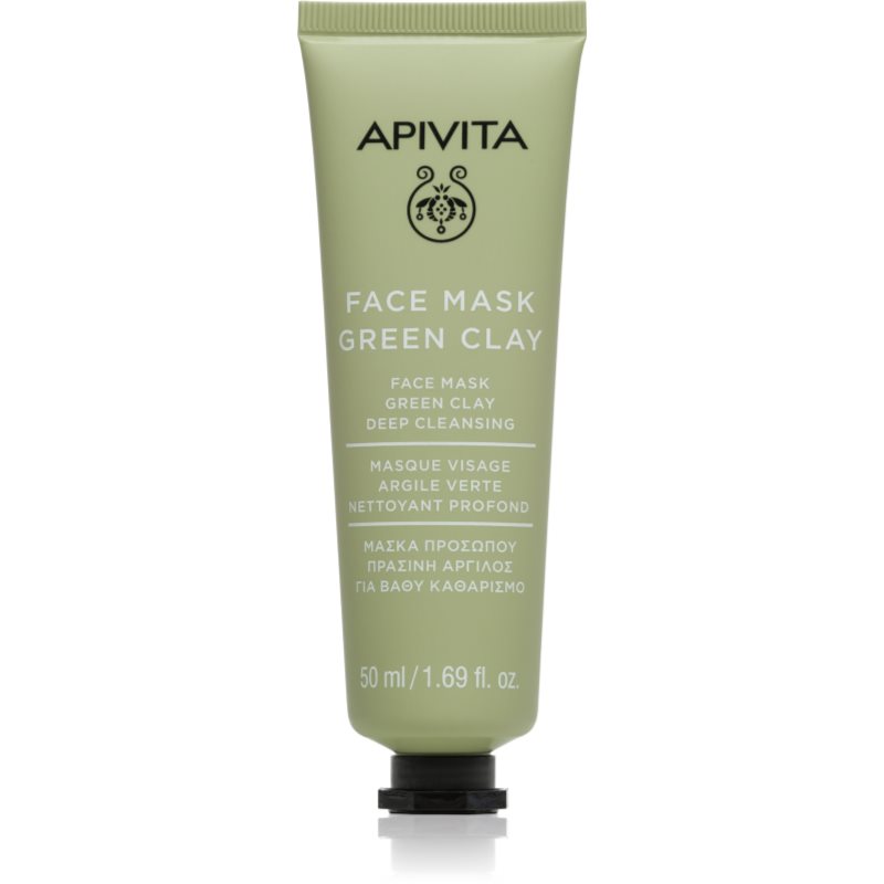 Apivita Face Mask Green Clay deep cleansing mask for oily skin 50 ml