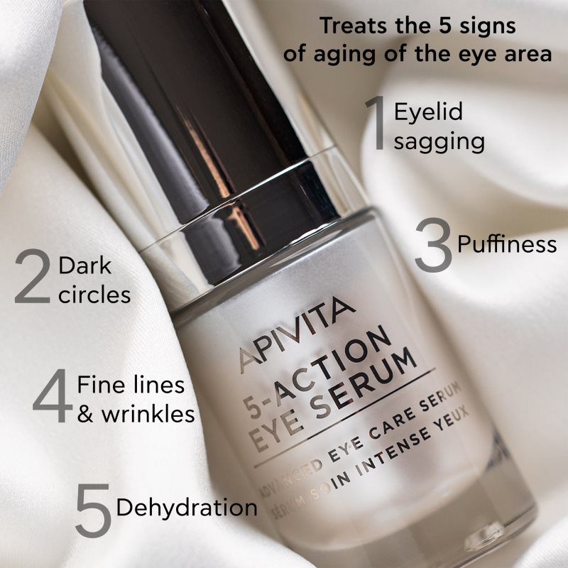 Apivita 5-Action Eye Serum Intensive Serum For The Eye Area 15 Ml