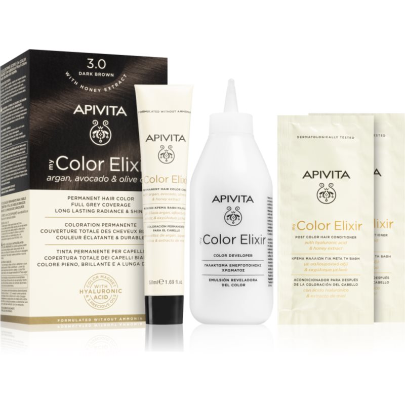 E-shop Apivita My Color Elixir barva na vlasy bez amoniaku odstín 3.0 Dark Brown