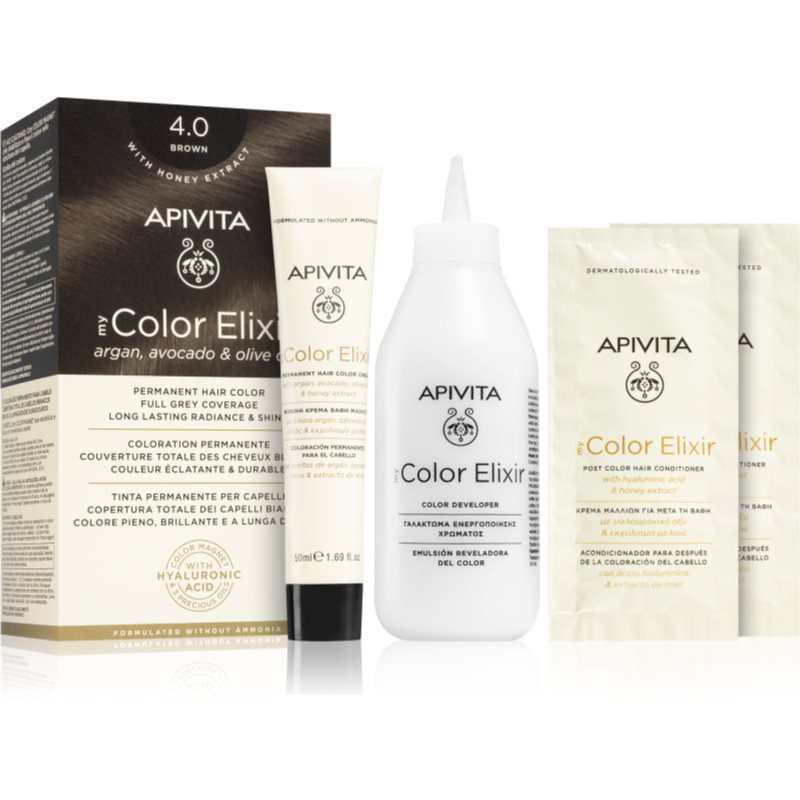 Apivita My Color Elixir hair colour ammonia-free shade 4.0 Brown
