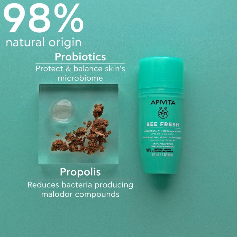 Apivita Bee Fresh Deodorant roll-on deodorant for perspiration and unwanted odour 50 ml