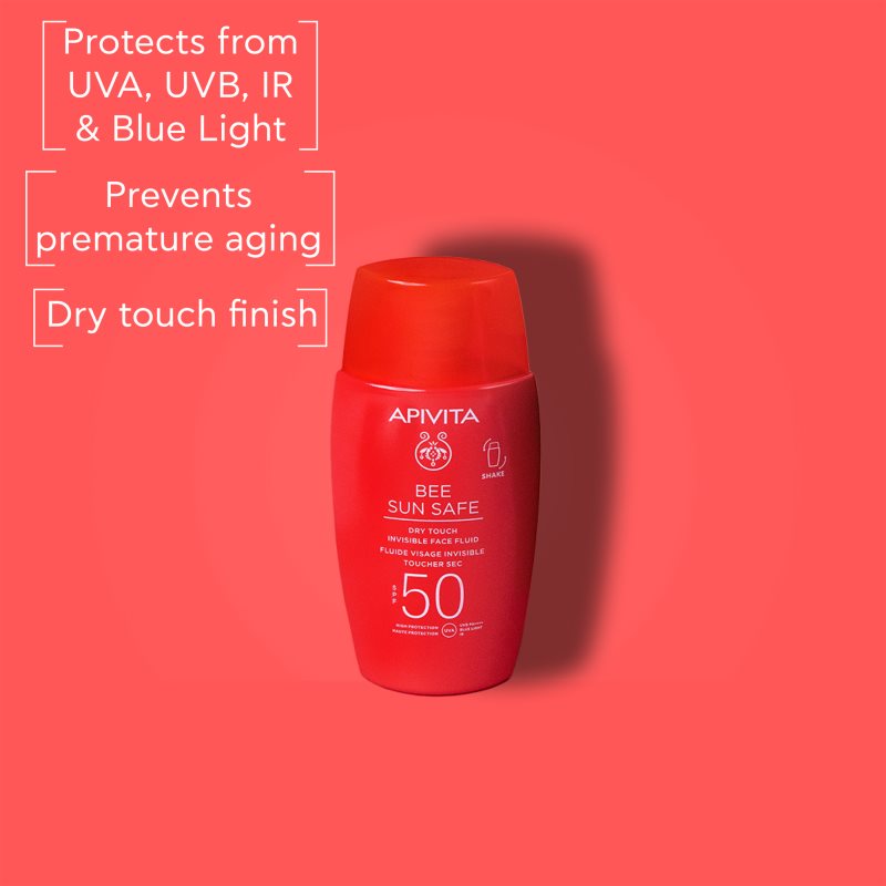 Apivita Bee Sun Safe Dry Touch Face Fluid SPF50 Fluide Protecteur SPF 50+ 50 Ml