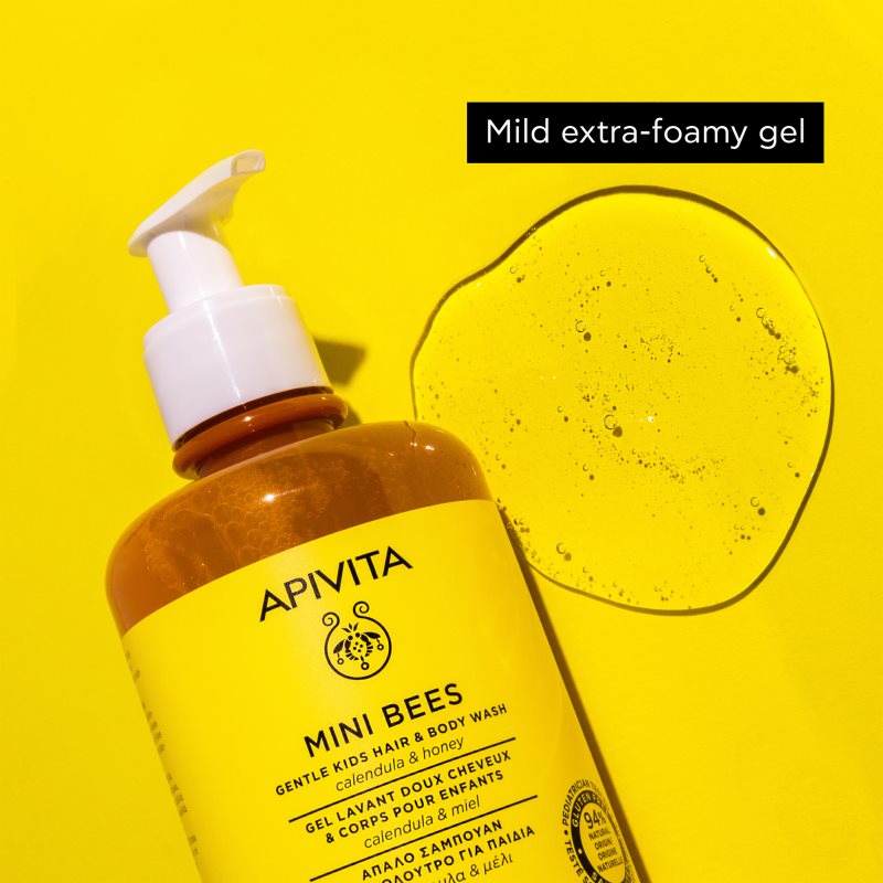 Apivita Mini Bees Gentle Kids Hair&Body wash Calendula&Honey cleansing gel for body and hair 500 ml