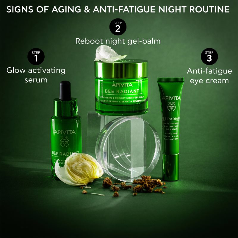 Apivita Bee Radiant Night Gel-Balm Gel-baume De Nuit Détoxifiant Et Lissant 50 Ml