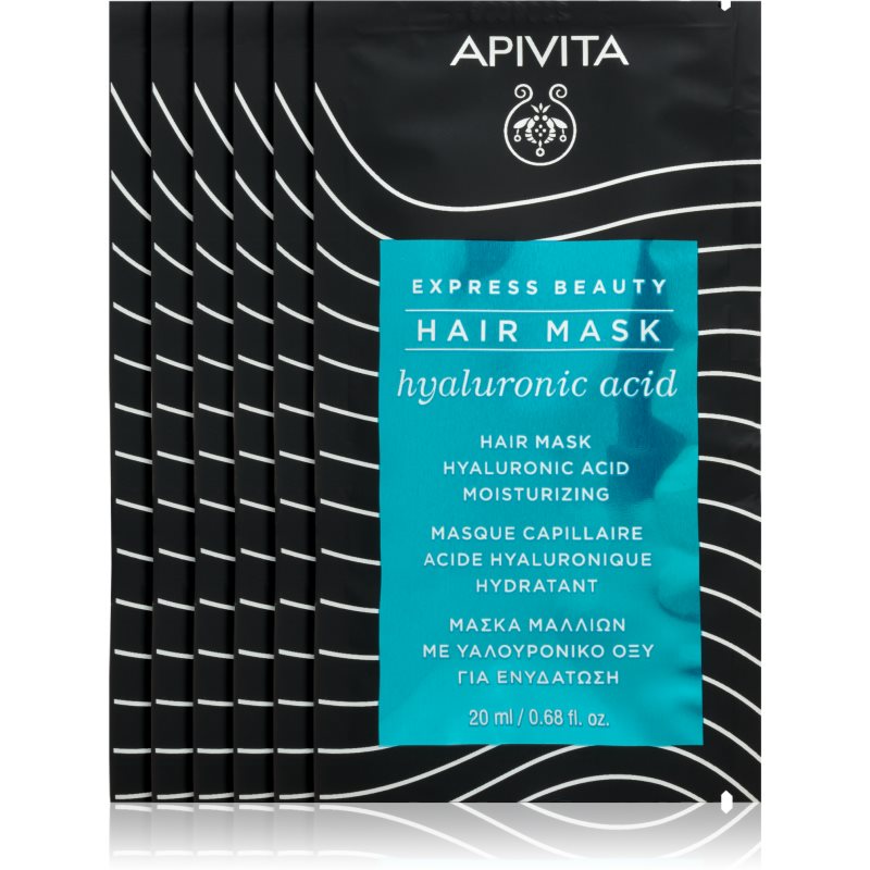 Apivita Express Beauty Hyaluronic Acid зволожуюча маска для волосся 20 мл
