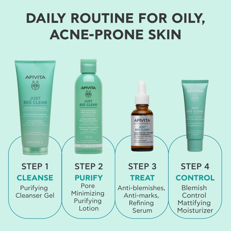 Apivita Just Bee Clear Pore Minimizing Lotion péče na rozšířené póry a černé tečky 200 ml (obrázek 7)