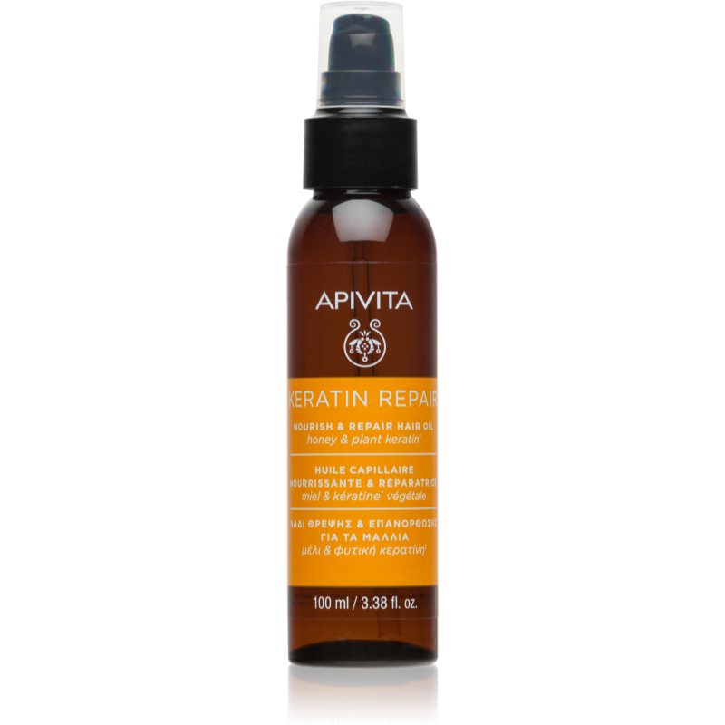 Apivita Keratin Repair Nourish Repair Hair Oil олійка для волосся для сухого або пошкодженого волосся 100 мл