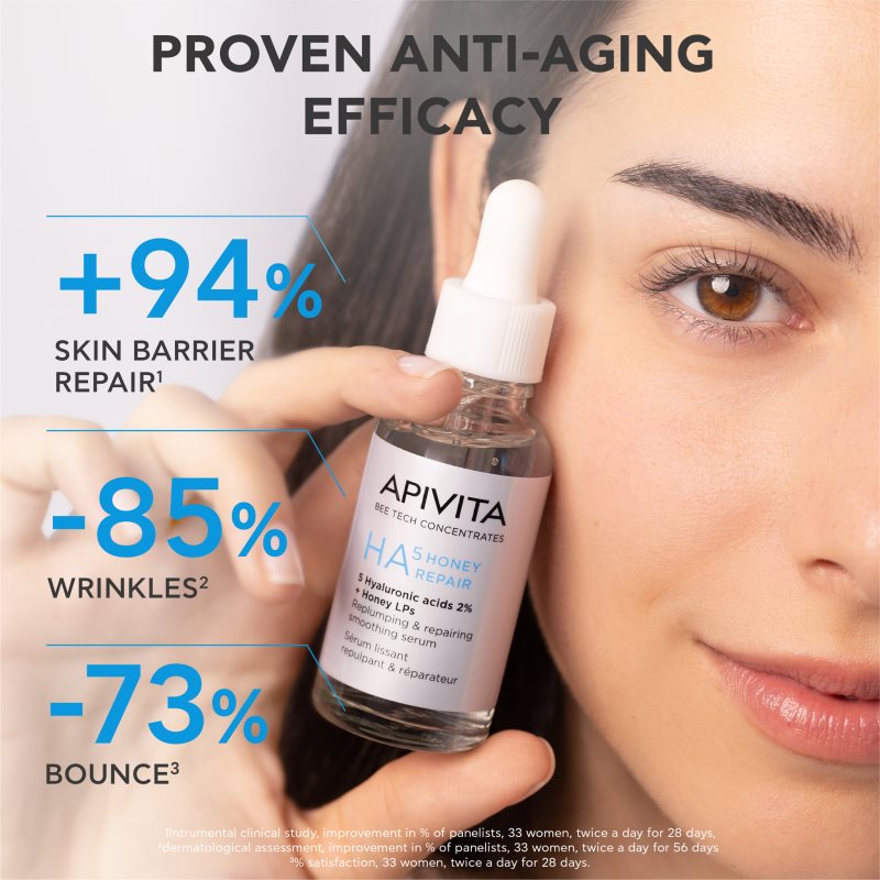 Apivita Bee Tech Concentrates HA5 Honey Repair Serum revitalizační sérum s kyselinou hyaluronovou 30 ml (obrázek 4)
