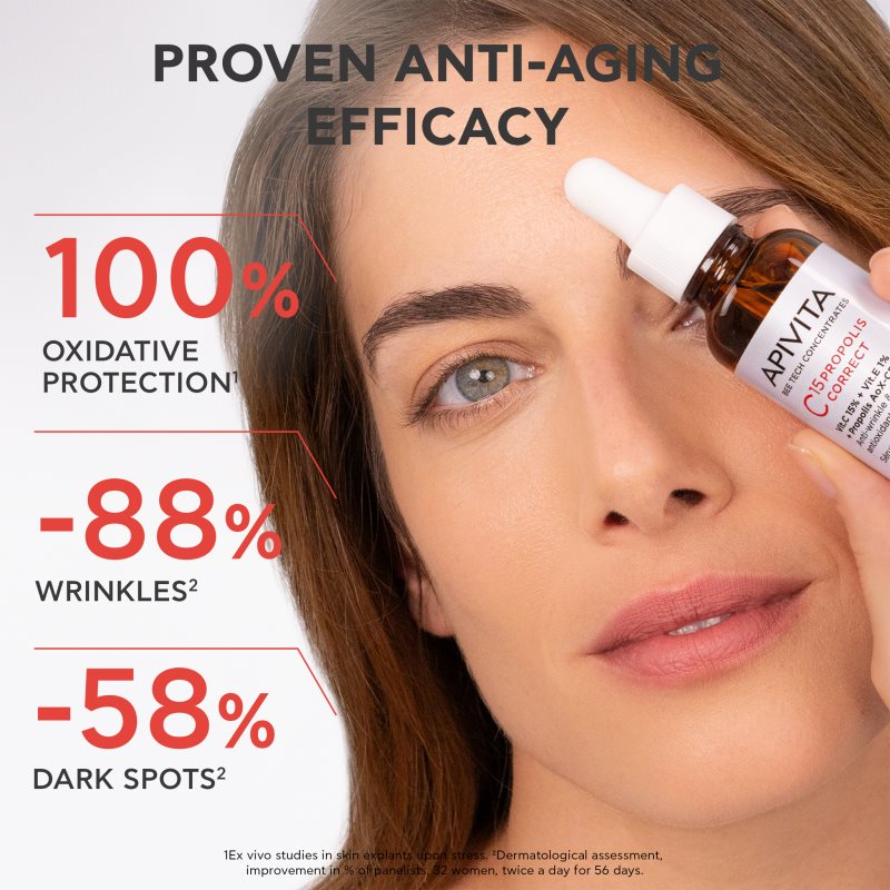 Apivita Bee Tech Concentrates C15 Propolis Correct Serum antioxidační zpevňující pleťové sérum 30 ml (obrázek 4)