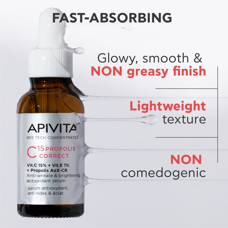 Apivita Bee Tech Concentrates C15 Propolis Correct Serum antioxidační zpevňující pleťové sérum 30 ml (obrázek 6)