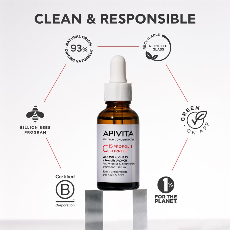 Apivita Bee Tech Concentrates C15 Propolis Correct Serum antioxidační zpevňující pleťové sérum 30 ml (obrázek 9)