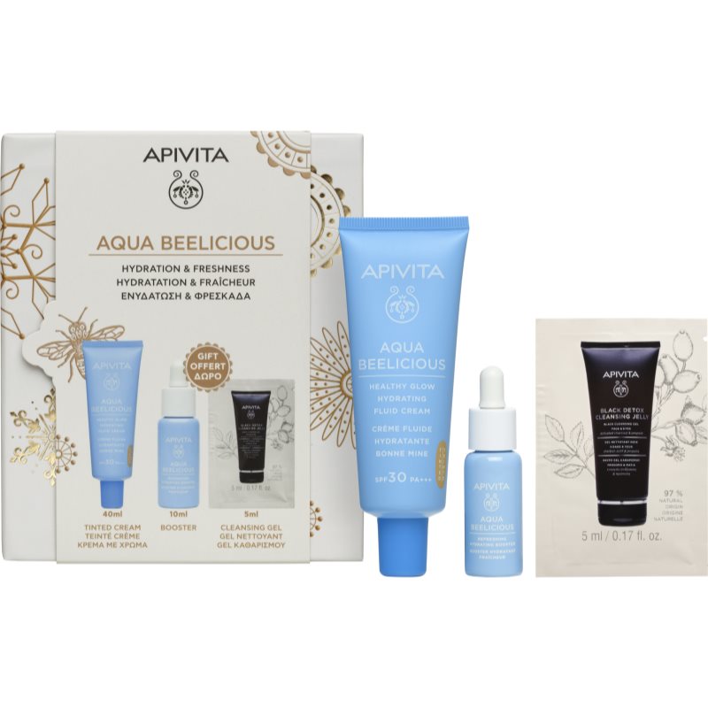 Apivita Aqua Beelicious Hydration & Natural Coverage Set sada pro rozjasnění a hydrataci