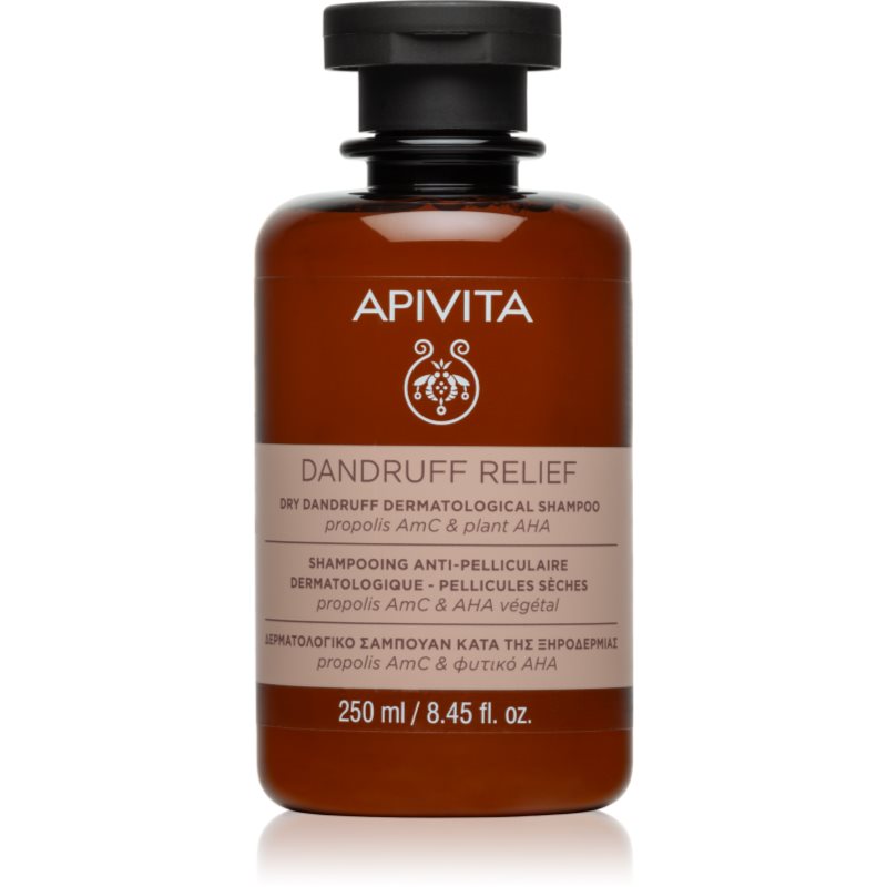 Apivita Dandruff Relief Dry Dandruff Dermatological Shampoo šampon proti prhljaju za suho in srbeče lasišče 250 ml