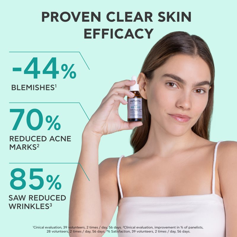 Apivita Just Bee Clear Serum sérum pro mastnou a problematickou pleť 30 ml (obrázek 3)
