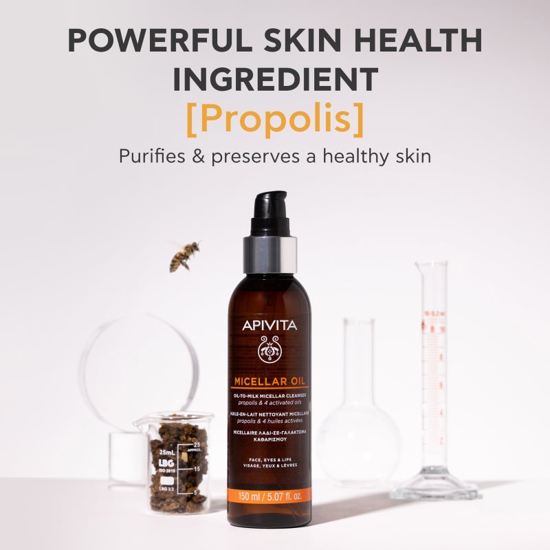 Apivita Cleansing Micellar Oil čisticí a odličovací olej 150 ml (obrázek 5)