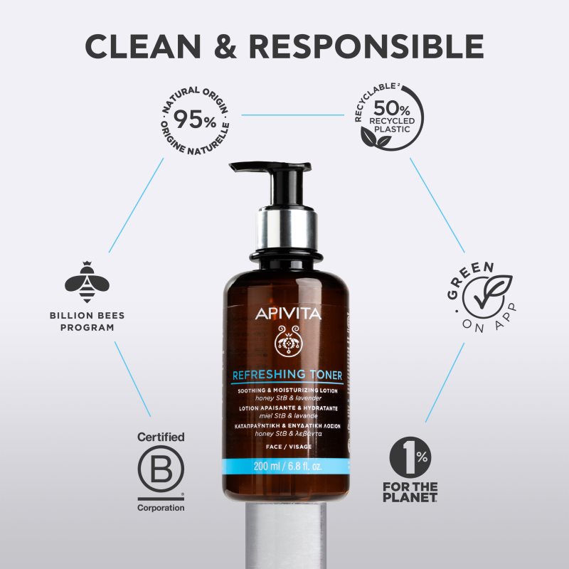 Apivita Cleansing Refreshing Toner reinigendes und beruhigendes Gesichtswasser 200 ml (Bild 7)