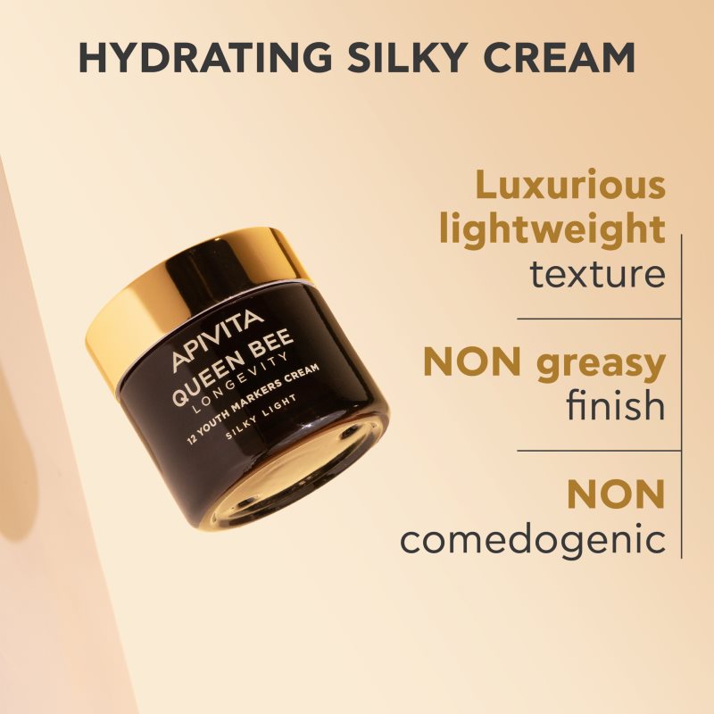 Apivita Queen Bee Longevity lehký krém pro zpevnění pleti 50 ml (obrázek 9)