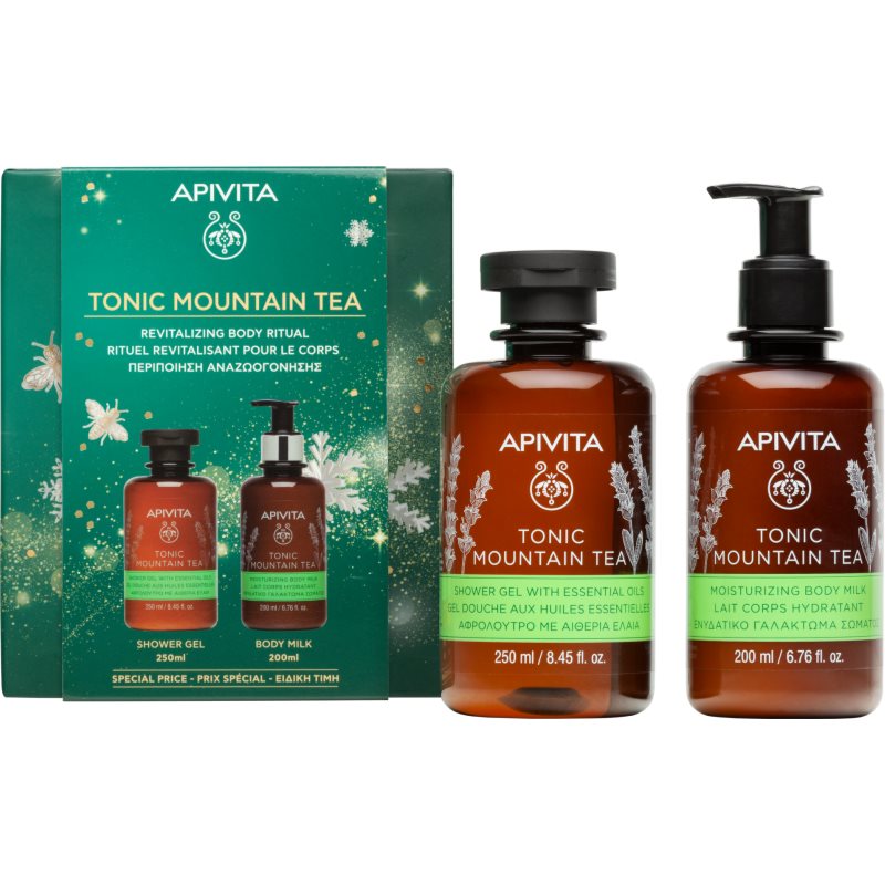 Apivita Tonic Mountain Tea Revitalizing Body Ritual božićni poklon set za regeneraciju kože