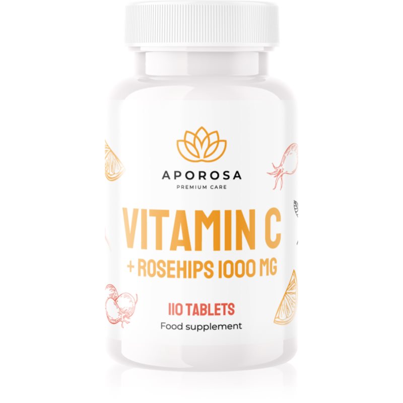 Aporosa Vitamin C 1000 mg so šípkami tablety na podporu imunity, zníženie miery únavy a vyčerpania 110 tbl