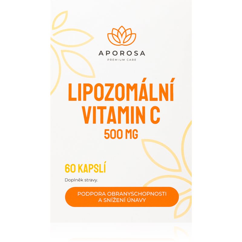 Aporosa Lipozomální vitamin C 500 mg kapsuly na podporu imunity, zníženie miery únavy a vyčerpania 60 cps