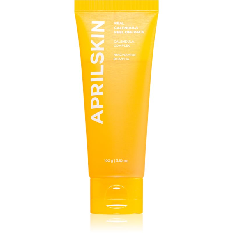 APRILSKIN Real Calendula Peel Off Pack hloubkově čisticí maska pro rozjasnění a hydrataci 100 g