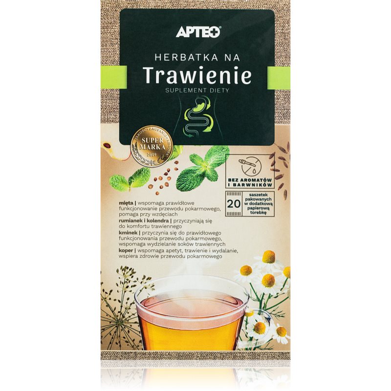 Apteo Herbatka na trawienie herbata ziołowa na wsparcie trawienia 20 szt.