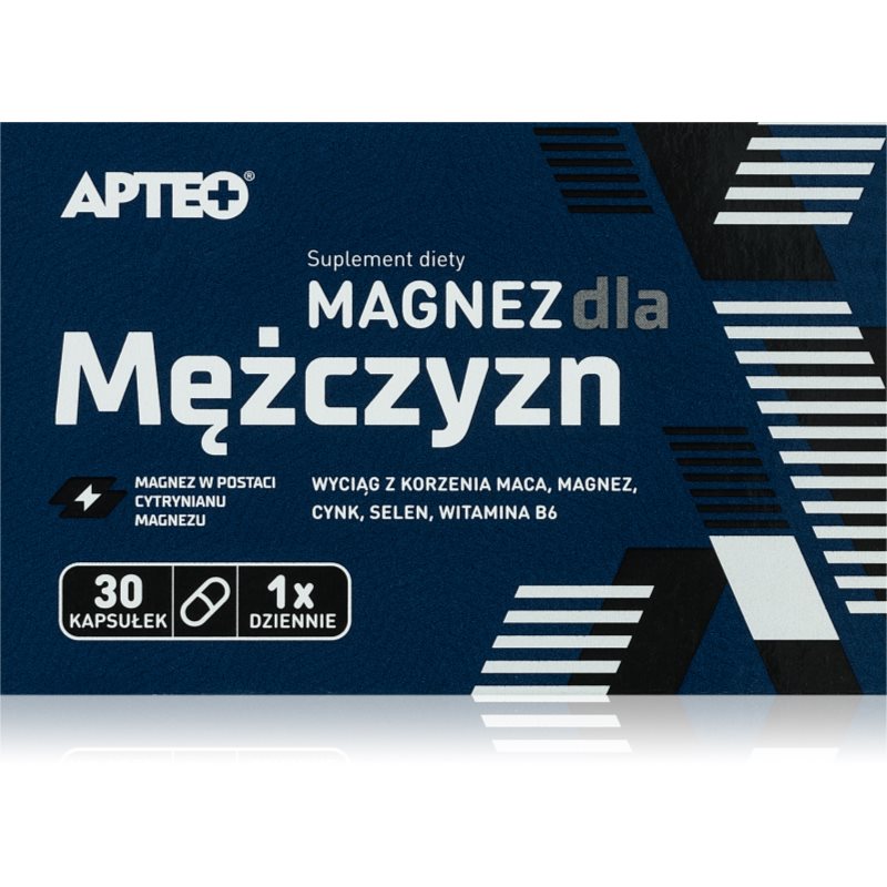 Apteo Magnez dla mężczyzn kapsułki do wsparcia metabolizmu energetycznego 30 caps.