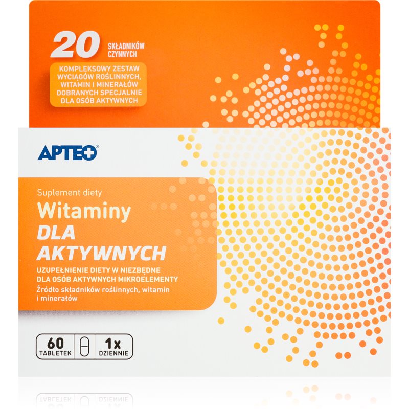 Apteo Witaminy dla aktywnych tabletki do wsparcia metabolizmu energetycznego 60 tabletek