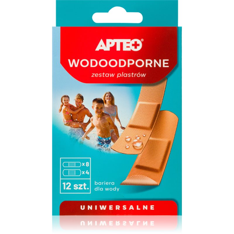 Apteo Náplasti vodeodolné univerzálne sada náplastí 12 ks