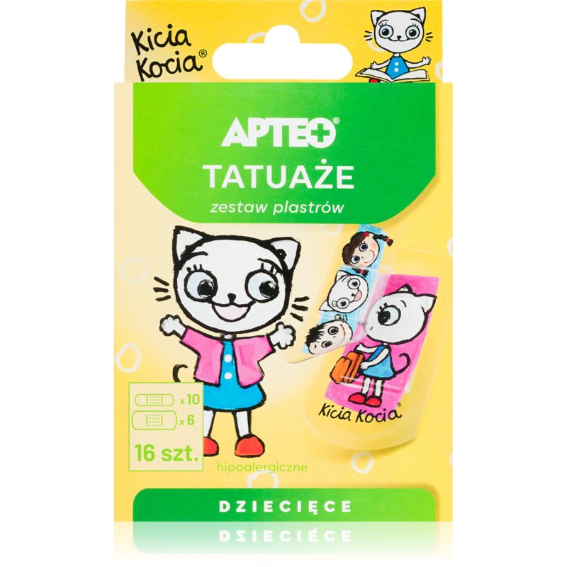 Apteo Náplasti pre deti sada náplastí Cats 16 ks