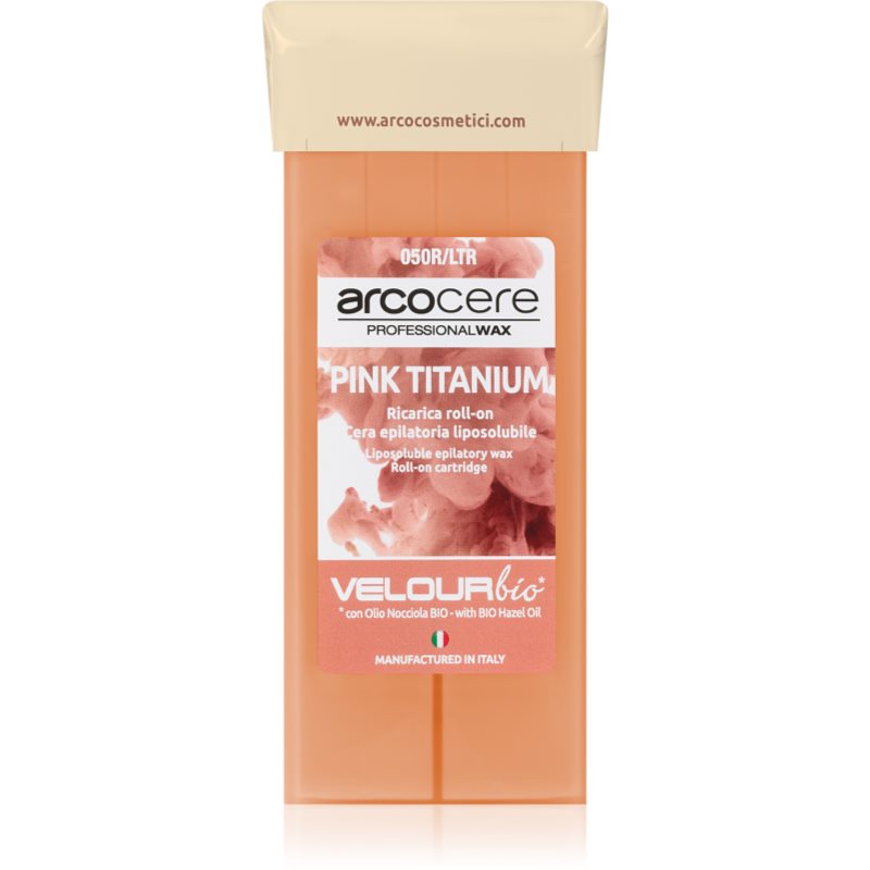 Arcocere Professional Wax Pink Titanium gyanta szőrtelenítéshez roll-on utántöltő 100 ml