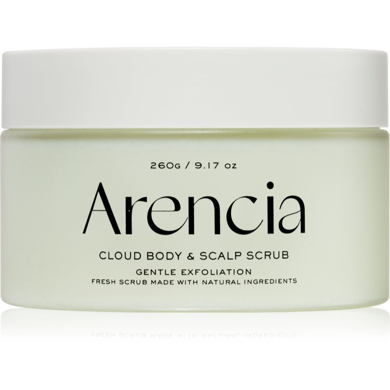 Arencia Fresh Cloud Geranium & Primrose scrub delicato per corpo e capelli 260 g