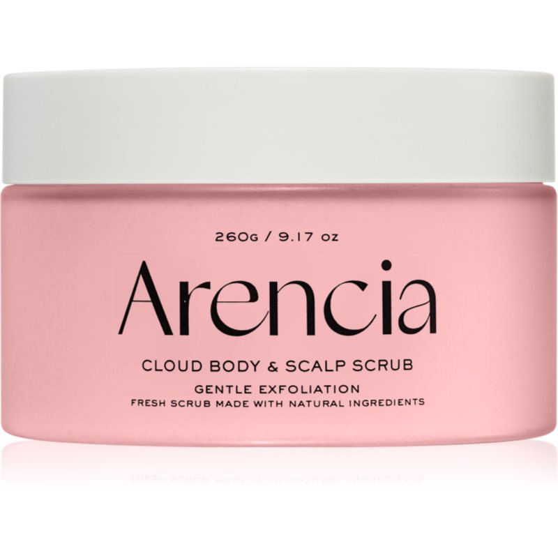 Arencia Fresh Cloud Lavender & Pear jemný tělový peeling na vlasy a tělo 260 g
