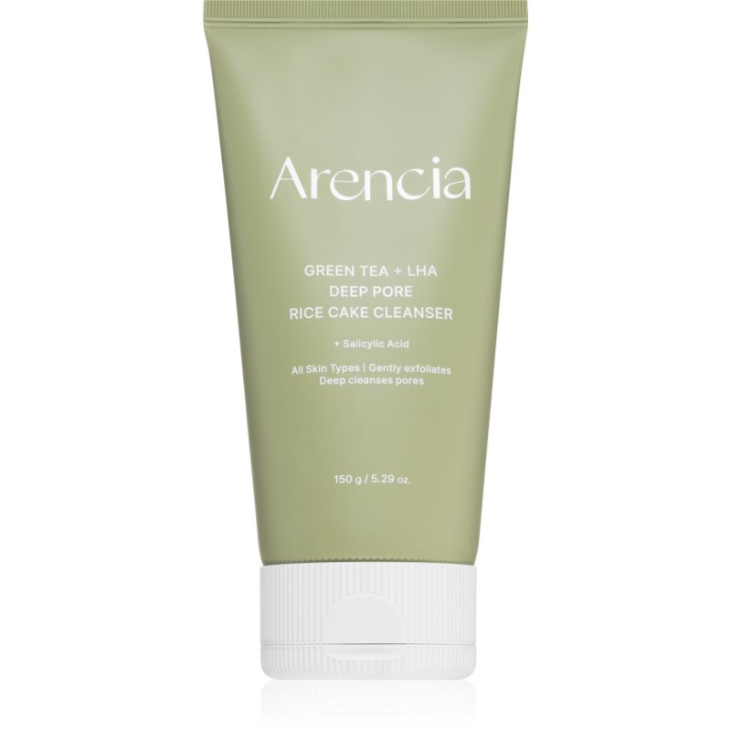 Arencia Green Tea + LHA Deep Pore Rice Cake Cleanser syväpuhdistava geeli elvyttävä vaikutus 150 g