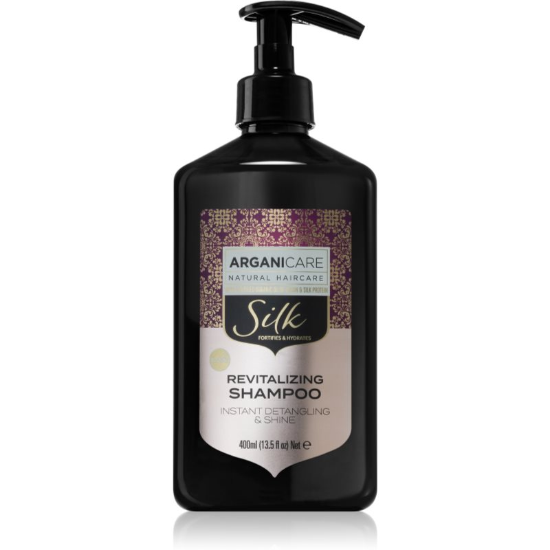 Arganicare Silk Protein відновлюючий шампунь для надання блиску тьмяному волоссю 400 мл