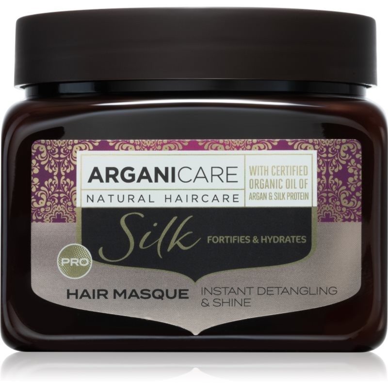 Arganicare Silk Protein Fortifying Mask feuchtigkeitsspendende Maske für die Haare mit Eiweiß 500 ml