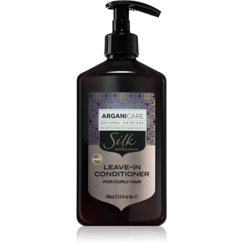 E-shop Arganicare Silk Protein Leave-In Conditioner bezoplachový kondicionér pro kudrnaté vlasy 400 ml
