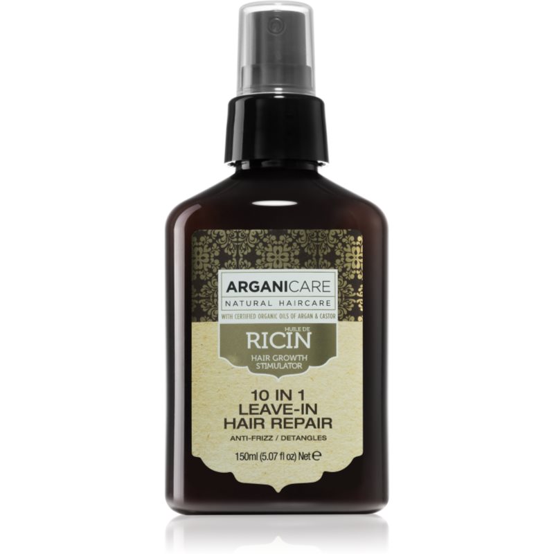 Arganicare Ricin 10 In 1 Leave-In Hair Repair догляд за волоссям 10 в 1 для живлення та блиску 150 мл