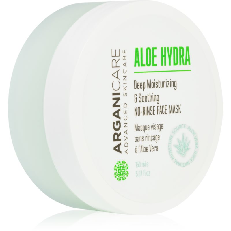Arganicare Aloe Hydra No-Rinse Face Mask maschera di idratazione profonda con effetto lenitivo 150 ml